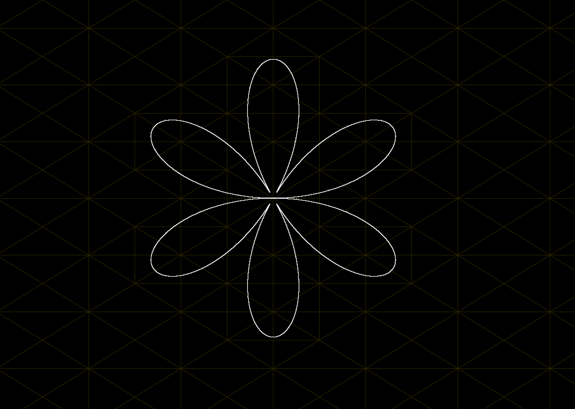 A “flower” with six petals