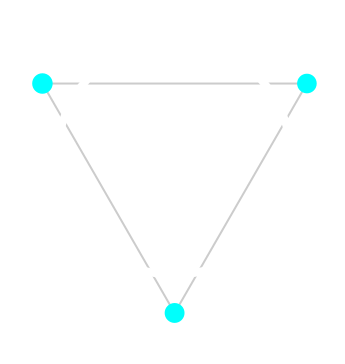 Circle with triangle almost contained inside, but the vertices are
outside