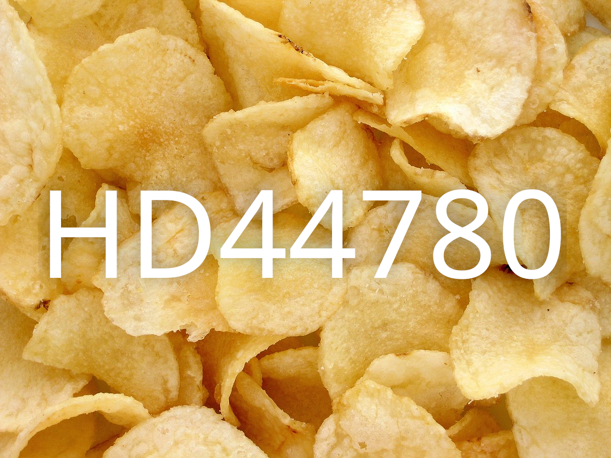 Potato chips with a huge “HD44780” splattered across