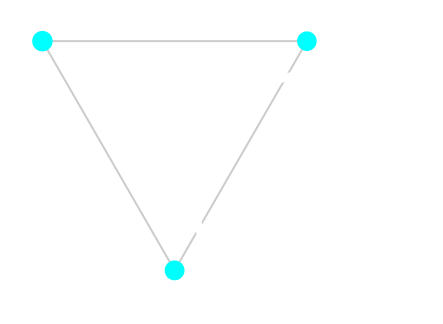 Circle partially inserted in one side of a triangle